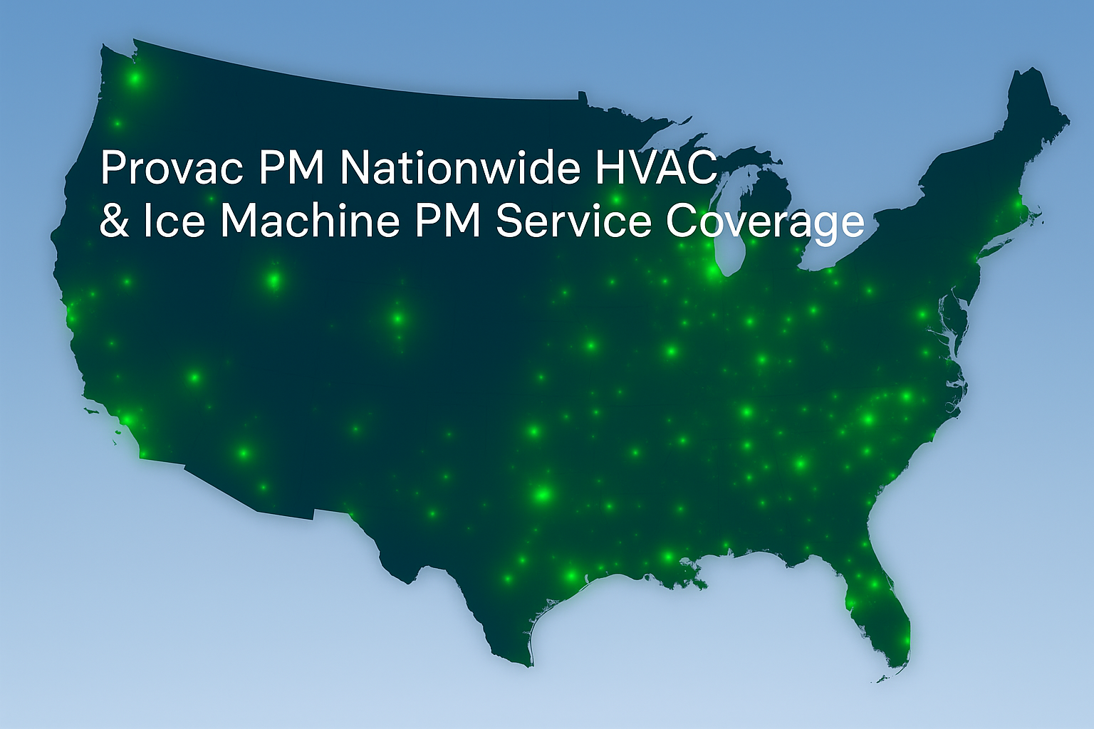 Nationwide Ice Machine Preventative Maintenance Coverage Map